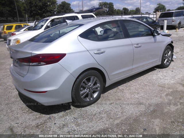 5NPD84LF6JH365546 - 2018 HYUNDAI ELANTRA SEL/VALUE/LIMITED SILVER photo 4