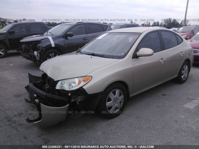 KMHDU46D49U799743 - 2009 HYUNDAI ELANTRA GLS/SE GOLD photo 2