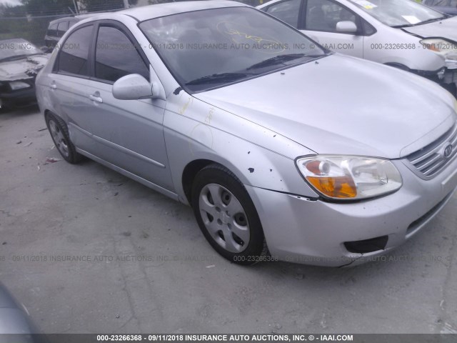 KNAFE121475443320 - 2007 KIA SPECTRA EX/LX SILVER photo 1