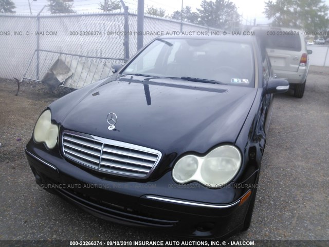 WDBRF81J55F662655 - 2005 MERCEDES-BENZ C 240 4MATIC BLACK photo 6