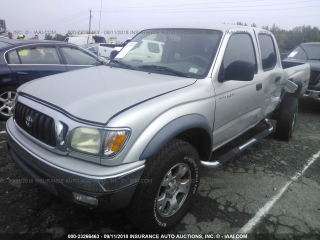5TEGM92N64Z358354 - 2004 TOYOTA TACOMA DOUBLE CAB PRERUNNER GRAY photo 2