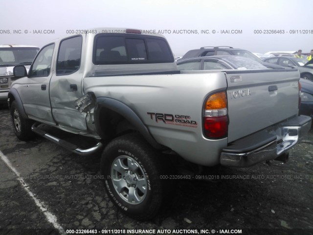 5TEGM92N64Z358354 - 2004 TOYOTA TACOMA DOUBLE CAB PRERUNNER GRAY photo 3