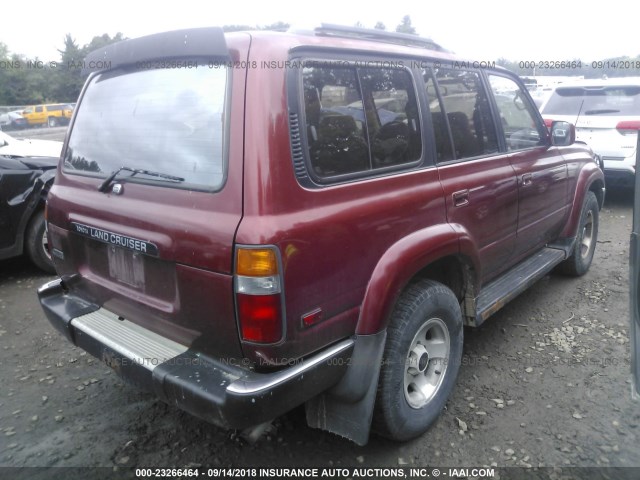 JT3DJ81W7R0079829 - 1994 TOYOTA LAND CRUISER DJ81 RED photo 4