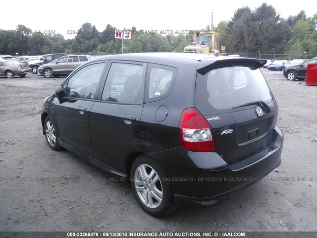 JHMGD38697S041172 - 2007 HONDA FIT S 黑色 照片 3