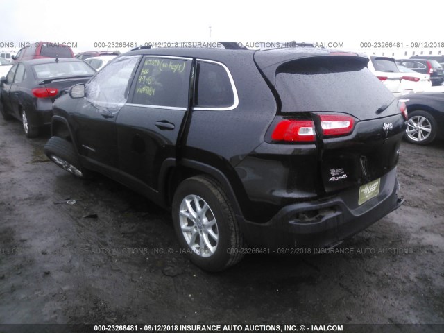 1C4PJMCB3GW323384 - 2016 JEEP CHEROKEE LATITUDE BLACK photo 3