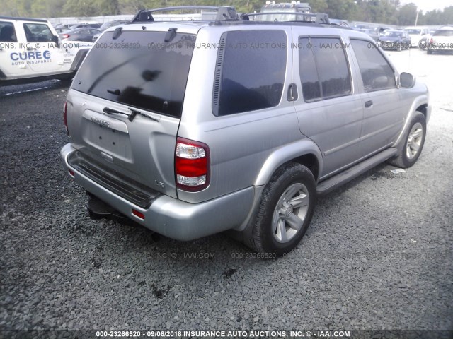 JN8DR09Y33W833278 - 2003 NISSAN PATHFINDER LE/SE SILVER photo 4