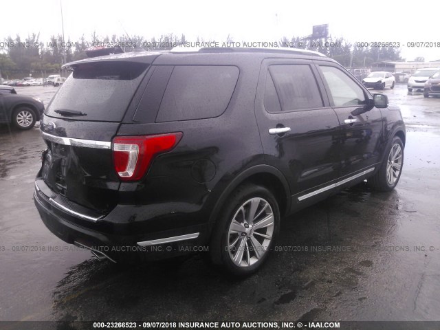 1FM5K7F84JGA81904 - 2018 FORD EXPLORER LIMITED BLACK photo 4