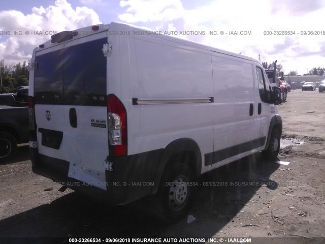 3C6TRVAG3JE105806 - 2018 RAM PROMASTER 1500 1500 STANDARD WHITE photo 4