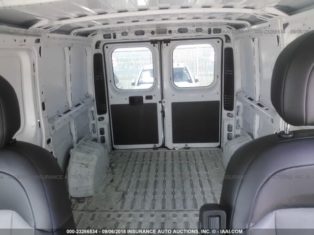 3C6TRVAG3JE105806 - 2018 RAM PROMASTER 1500 1500 STANDARD WHITE photo 8
