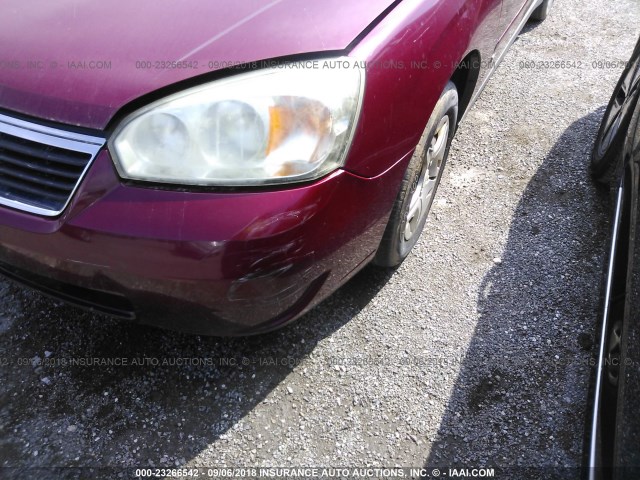 1G1ZS58F67F218158 - 2007 CHEVROLET MALIBU LS Қызыл фото 6