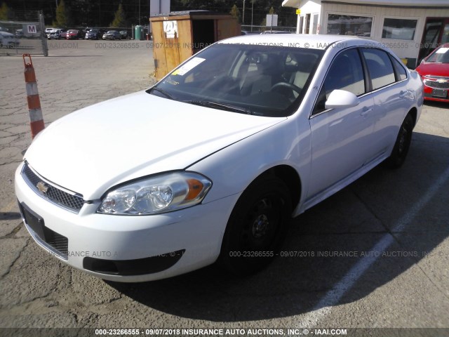 2G1WD5E35D1265031 - 2013 CHEVROLET IMPALA POLICE WHITE photo 2