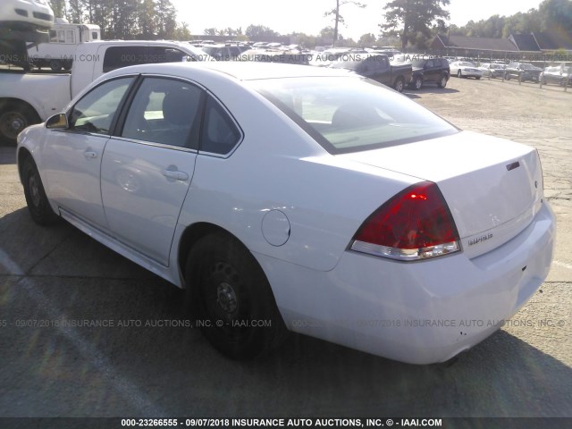 2G1WD5E35D1265031 - 2013 CHEVROLET IMPALA POLICE WHITE photo 3