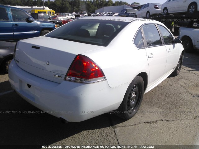 2G1WD5E35D1265031 - 2013 CHEVROLET IMPALA POLICE WHITE photo 4