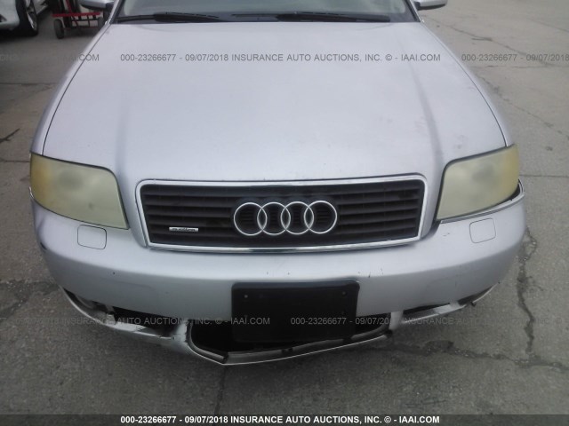 WAUCD64B34N104066 - 2004 AUDI A6 S-LINE QUATTRO SILVER photo 6