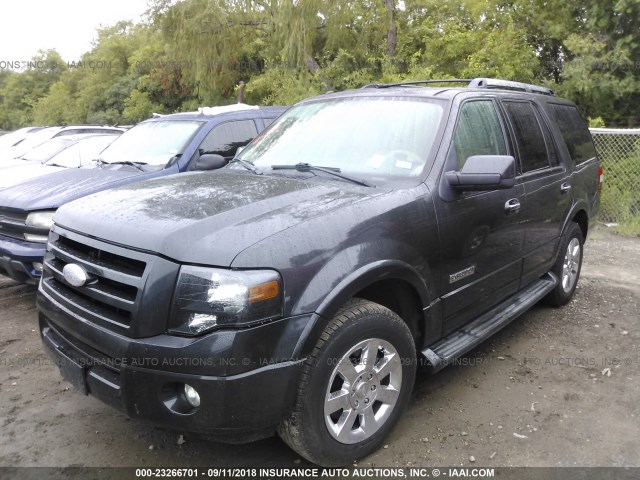 1FMFU19557LA57432 - 2007 FORD EXPEDITION LIMITED BLACK photo 2