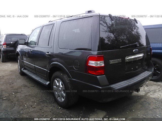 1FMFU19557LA57432 - 2007 FORD EXPEDITION LIMITED BLACK photo 3