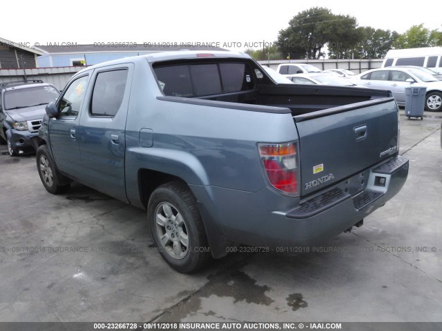 2HJYK165X7H513165 - 2007 HONDA RIDGELINE RTL BLUE photo 3