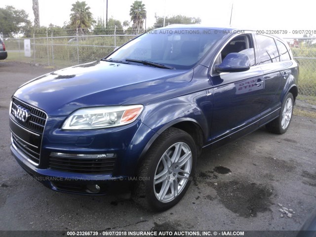 WA1EY74L38D044505 - 2008 AUDI Q7 3.6 QUATTRO PREM S-LINE BLUE photo 2