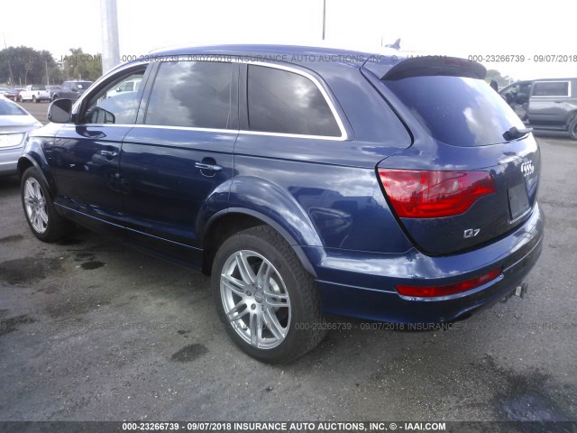 WA1EY74L38D044505 - 2008 AUDI Q7 3.6 QUATTRO PREM S-LINE BLUE photo 3