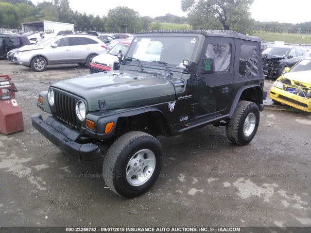 1J4FY29P6VP508481 - 1997 JEEP WRANGLER / TJ SE GREEN photo 2