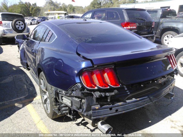 1FA6P8RF3F5501770 - 2015 FORD MUSTANG 50TH ANNIVERSARY BLUE photo 3