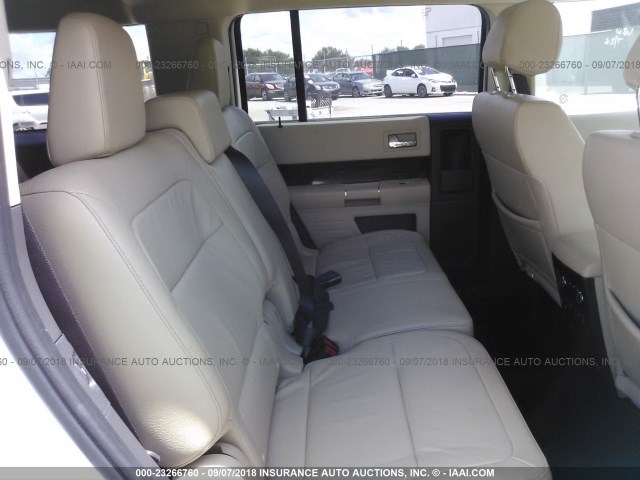 2FMGK5C8XJBA16113 - 2018 FORD FLEX SEL WHITE photo 8