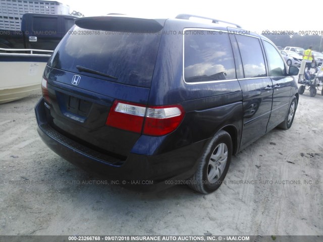 5FNRL38707B117235 - 2007 HONDA ODYSSEY EXL ლურჯი ფოტო 4