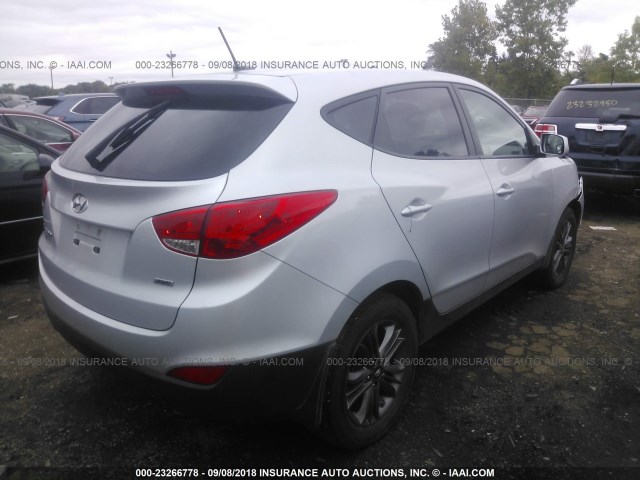 KM8JTCAF6FU967550 - 2015 HYUNDAI TUCSON SILVER photo 4