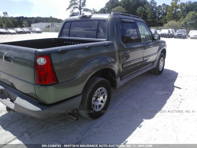 1FMZU77E31UB36778 - 2001 FORD EXPLORER SPORT TR  GREEN photo 4