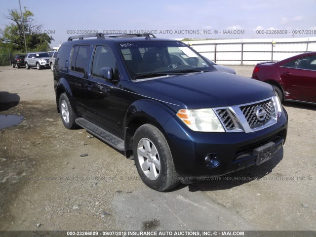 5N1AR18U48C654156 - 2008 NISSAN PATHFINDER S/LE/SE BLUE photo 1