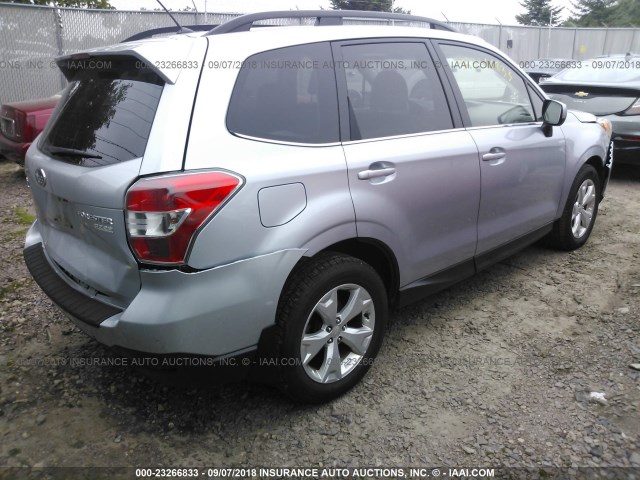 JF2SJAHCXEH432048 - 2014 SUBARU FORESTER 2.5I LIMITED SILVER photo 4