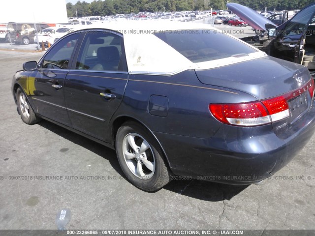 KMHFC46F77A184678 - 2007 HYUNDAI AZERA BLUE photo 3