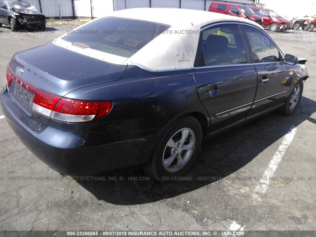 KMHFC46F77A184678 - 2007 HYUNDAI AZERA BLUE photo 4