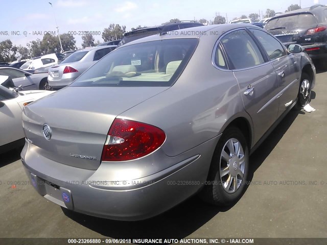 2G4WC582161181591 - 2006 BUICK LACROSSE CX BROWN photo 4