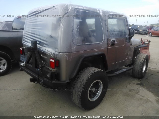 1J4FA49S84P712752 - 2004 JEEP WRANGLER / TJ SPORT TAN photo 4