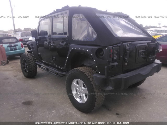 1C4BJWDGXGL125399 - 2016 JEEP WRANGLER UNLIMITE SPORT BLACK photo 3