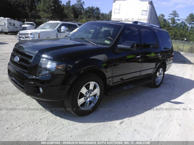 1FMFU19559EB07317 - 2009 FORD EXPEDITION LIMITED BLACK photo 2