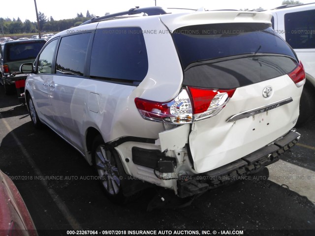 5TDDK3DC9ES072692 - 2014 TOYOTA SIENNA XLE/LIMITED WHITE photo 3