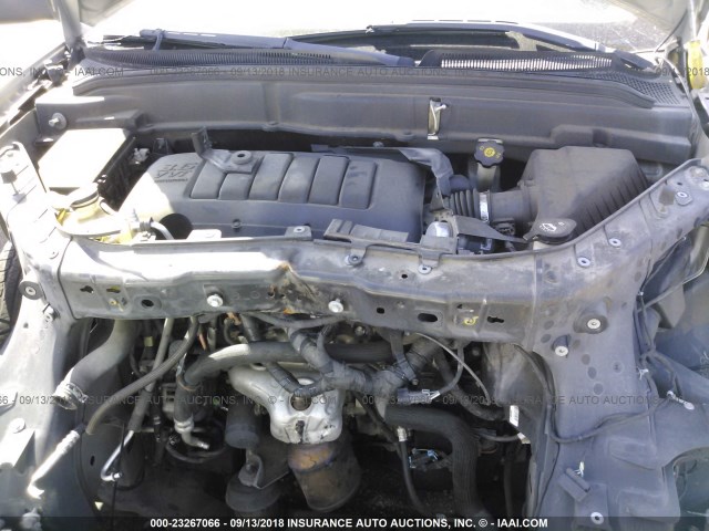 1GKLRKED2AJ221285 - 2010 GMC ACADIA SL Champagne photo 10
