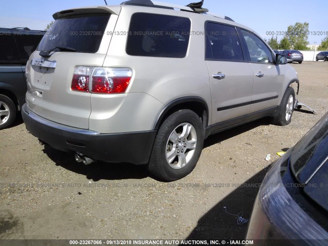 1GKLRKED2AJ221285 - 2010 GMC ACADIA SL Champagne photo 4