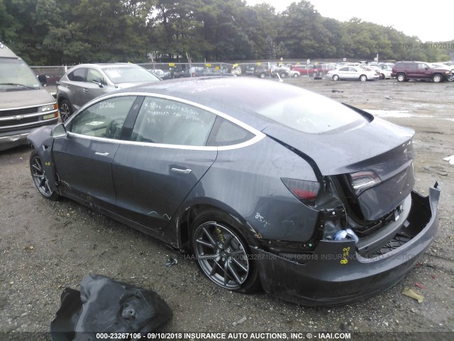 5YJ3E1EAXJF018871 - 2018 TESLA MODEL 3 ნაცრისფერი ფოტო 3