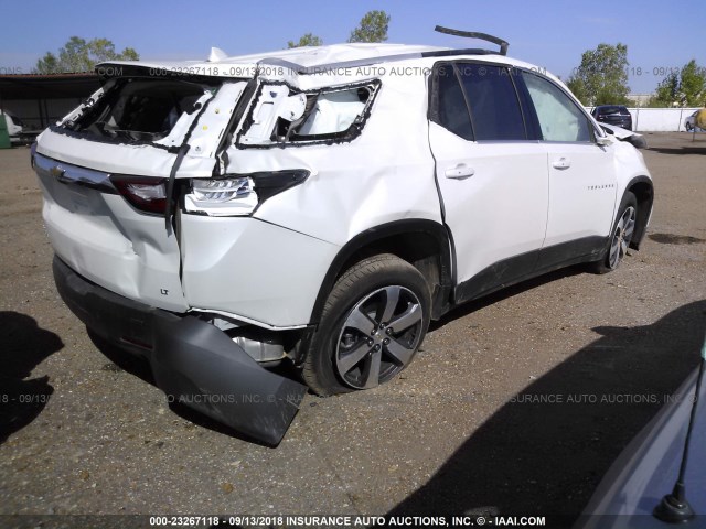 1GNERHKW3JJ186406 - 2018 CHEVROLET TRAVERSE LT WHITE photo 4