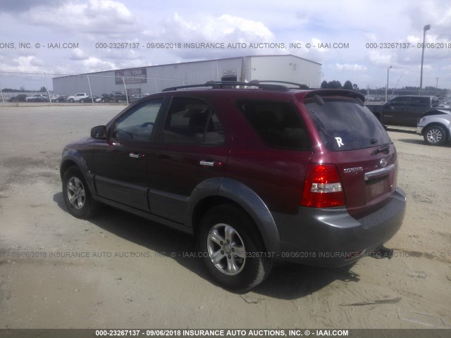 KNDJC736875751641 - 2007 KIA SORENTO EX/LX RED photo 3