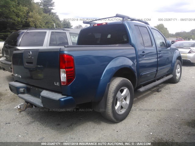 1N6AD07W45C426649 - 2005 NISSAN FRONTIER CREW CAB LE/SE/OFF ROAD Light Blue photo 4