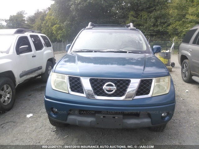 1N6AD07W45C426649 - 2005 NISSAN FRONTIER CREW CAB LE/SE/OFF ROAD Light Blue photo 6