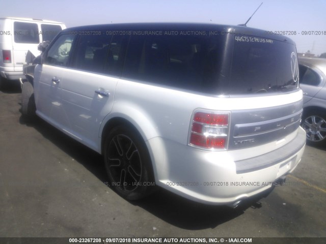 2FMGK5D81DBD23687 - 2013 FORD FLEX LIMITED WHITE photo 3