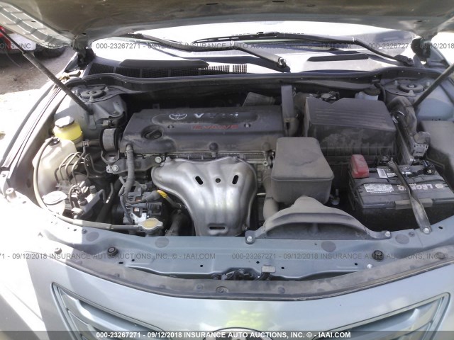 4T1BE46K17U640212 - 2007 TOYOTA CAMRY NEW GENERAT CE/LE/XLE/SE GREEN photo 10