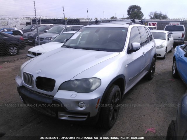 4USFE83547LY66580 - 2007 BMW X5 4.8I SILVER photo 2