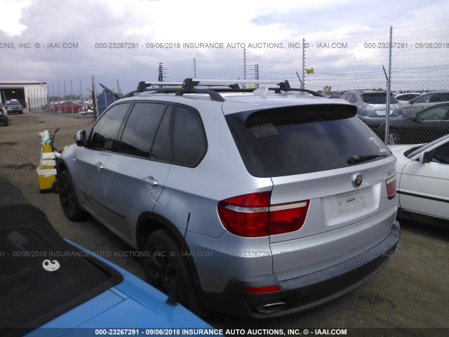 4USFE83547LY66580 - 2007 BMW X5 4.8I SILVER photo 3