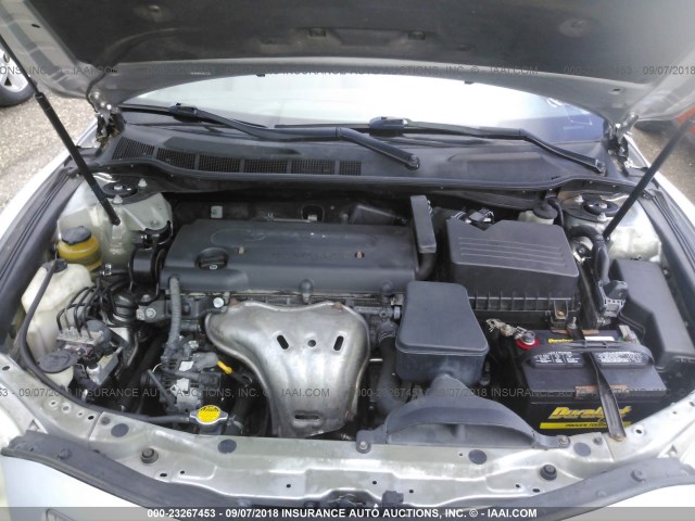 4T1BE46K27U144691 - 2007 TOYOTA CAMRY NEW GENERAT CE/LE/XLE/SE SILVER photo 10